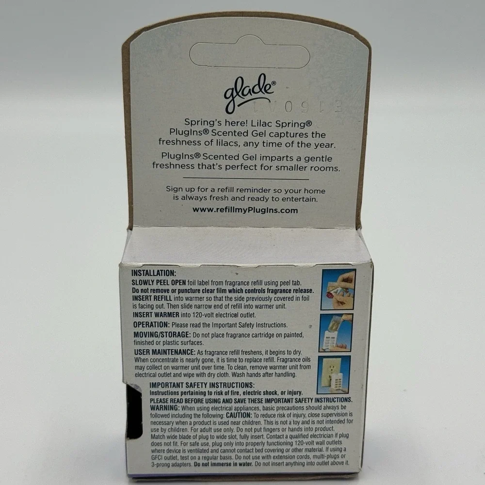Vintage Glade PlugIns gel Lilac Spring Refills Air Freshener‎ Refills Only